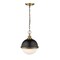 Z-Lite Peyton 2 Light Mini Pendant, Matte Black + Factory Bronze & Opal Etched 619MP-MB-FB - alternate 3